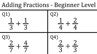 Adding Fractions - Beginner Level