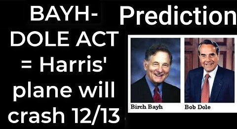 Prediction- BAYH-DOLE ACT = Harris' plane will crash Dec 13