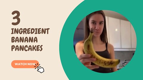 Weight Loss Diet Recipes: 3 Ingredients Banana Pancakes #shorts