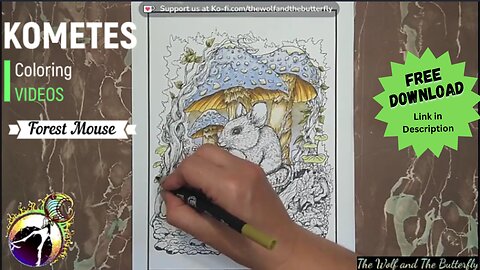 Coloring My Adorable Forest Mouse: Free Downloadable Coloring Page