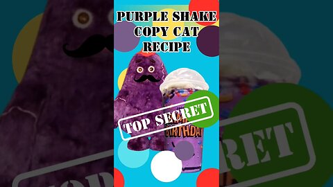 Copy Cat Corner: #youtubeshorts Grimace Purple Ice Cream Shake Knock-off Recipe #grimacechallenge