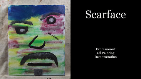 CHECK THIS GUY OUT ”Scarface” Expressionist Oil Painting