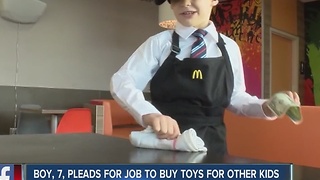 7-year-old southwest Indiana boy 'working' at McDonalds to buy toys for other kids