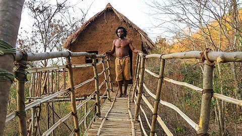 Primitive Build Sky Bridge On The Tree By Acient Man Part 1