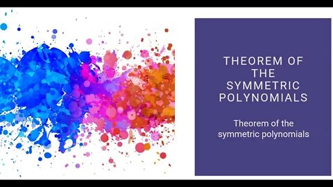Theorem of the symmetric polynomials