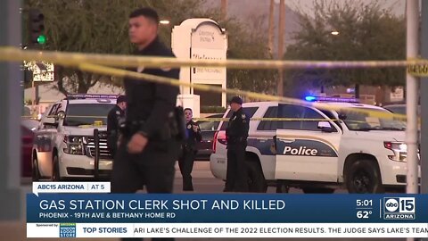 Gas station clerk shot and killed in Phoenix