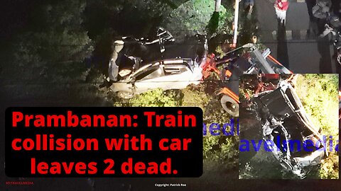 Gaya Baru train hit a car at a unguarded crossing near Prambanan killing 2. #indonesia