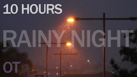 10 hours of soothing rain at night | Relax/ Sleep/ Study | nature sounds for relaxation/ meditation