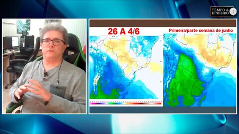 Meteorologia afasta risco de geadas no curto prazo. Fortes chuvas no Sul e Nordeste