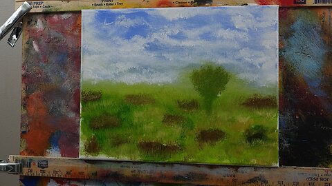 come with me as I create this majestic "Grasslands" contemporary impressionist oil painting on 11x14