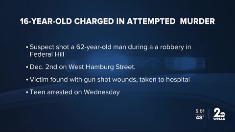 16-year-old charged with attempted murder in Federal Hill robbery