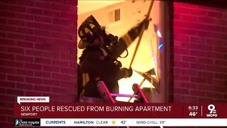 3 kids, 3 adults rescued from early morning Newport apartment fire