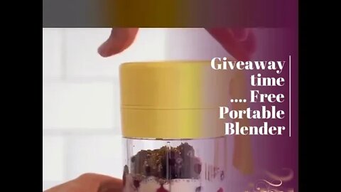 Giveaway time .... Free Portable Blender