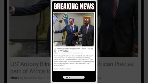Latest Headlines: US' Antony Blinken meets South African Prez as part of Africa tour #shorts #news