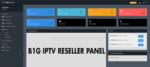 How To Use B1G IPTV Reseller Panel - B1G IPTV Reseller Panel Video Tutorial