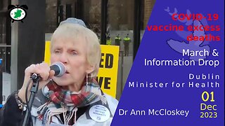 Dr Ann Mc Closkey - Wakeupeire March && Information Drop - Dublin, Minister Health