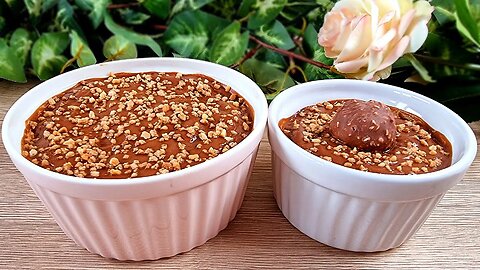 Ferrero Rocher baked oats recipe in 3 minutes! Gluten free dessert for breakfast! Without egg!