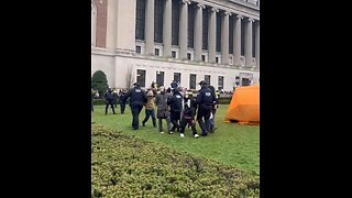 NYPD Officers Arrest Pro Hamas Protestors Outside Columbia University