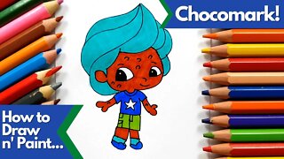 How to draw and paint Chocomark from Chocolix