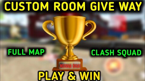 Free Fire Live Custom Room Giveway - Rock Munna Gaming