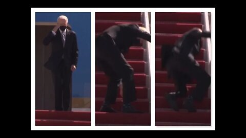 BIDEN FALLS "TWICE" WALKING UPSTAIRS TO AIR FORCE ONE! (IT'S MY BIRTHDAY TODAY!) LIVE! CALL-IN SHOW!