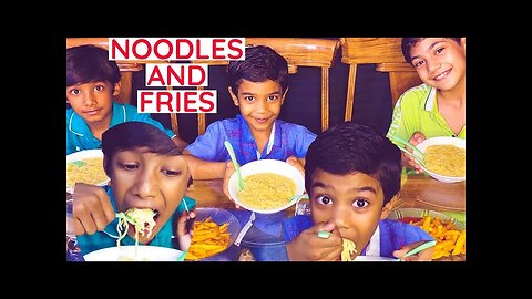 EATING VIDEOS | NOODLES AND FRIES | BIG BITES