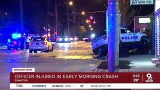 Cincinnati police officer injured in early morning Evanston crash