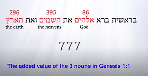 Amazing codes in Genesis 1:1 -