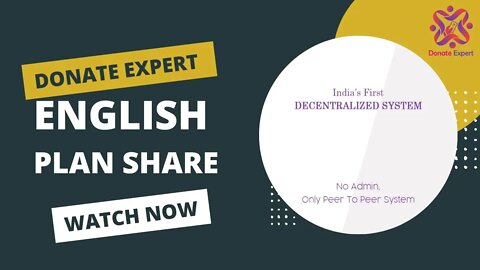 Donate Expert plan share in English #DonateExpert