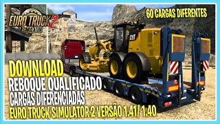 REBOQUE COM 60 CARGAS DIFERENTES 1.41 / 1.40 EURO TRUCK SIMULATOR 2