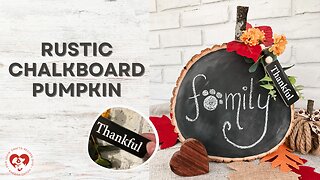 DIY Rustic Chalkboard Pumpkin