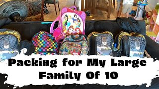 Pack With Me! 🏕 Packing for My Large Family of 10 | Easy Hack to Pack Kid Cloths