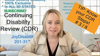 To-Do NOW! CDR- #3- Continuing Disability Review CDR - Step 3