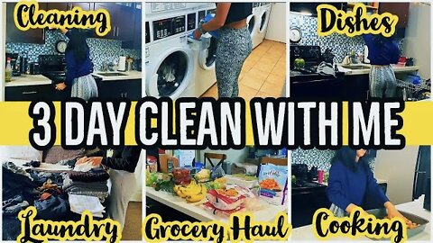 *3 DAY* GET IT ALL DONE & CLEAN & COOK W/ ME & ALDI GROCERY HAUL 2021 |SPEED CLEANING |ez tingz