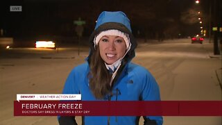 February freeze: doctors say dress in layers