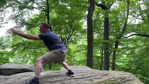 Martial arts outdoors CQB Training in nature Wu Tang God Spear Li Baji Quan