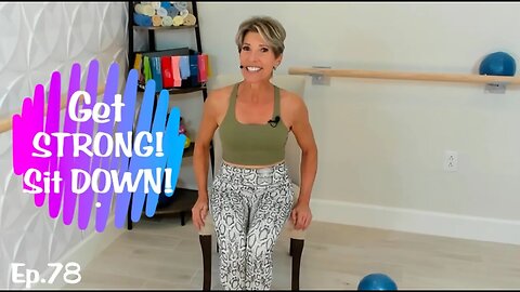 GET STRONG SIT DOWN | A Seated Chair Workout | Fit With Judy