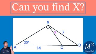 Can you find the angle of X Fast? | Minute Math Tutorial
