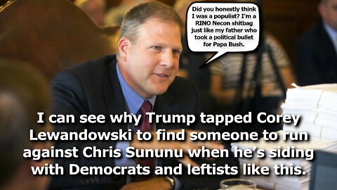 Gov Sununu is a RINO Neocon Scumbag, Sided with Democrats Claiming Republicans are Gerrymandering NH