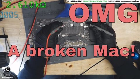 Macbook Pro not turning on: GPU power circuit failure. Logic board repair tutorial.