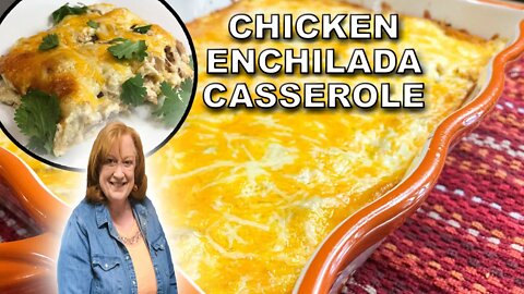 SIMPLE CHICKEN ENCHILADA CASSEROLE RECIPE | A Delicious Easy Mexican Meal Idea