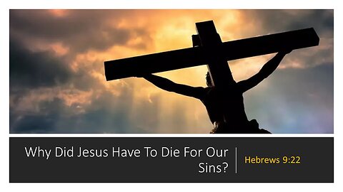 July 16, 2023 - "Why Did Jesus Have To Die For Our Sins?" (Hebrews 9:22)