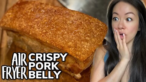 Air Fryer Crispy Pork Belly Recipe (空气炸脆皮烧肉) | Lunar New Year Dish | Chicharrónes ASMR | Rack of Lam