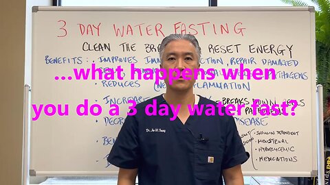 …what happens when you do a 3 day water fast?