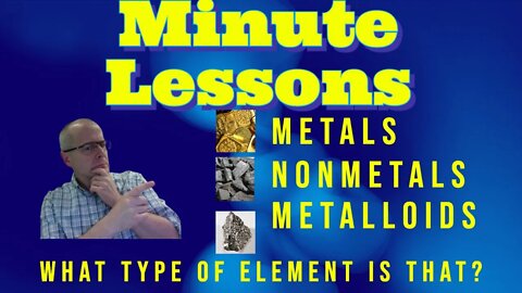 Metals Nonmetals and Metalloids - 1 Minute Lesson (Made Extremely EASY!)