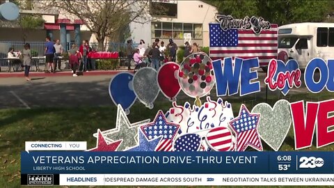 Veterans appreciation drive-thru event at Liberty High School