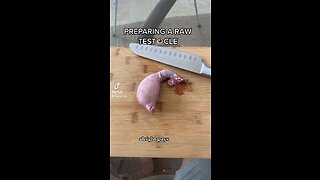 How to prepare a raw testicle