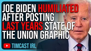 Joe Biden HUMILIATED After Posting LAST YEARS State Of The Union Graphic On Accident