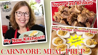 Carnivore Meal Prep with Instant Pot Brisket and Cod Liver Deviled Eggs! My New Kitchen!