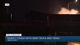 Deadly crash involving train, semi truck